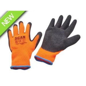 Scan Dipped Gloves Thermal Latex (PACK OF 3)