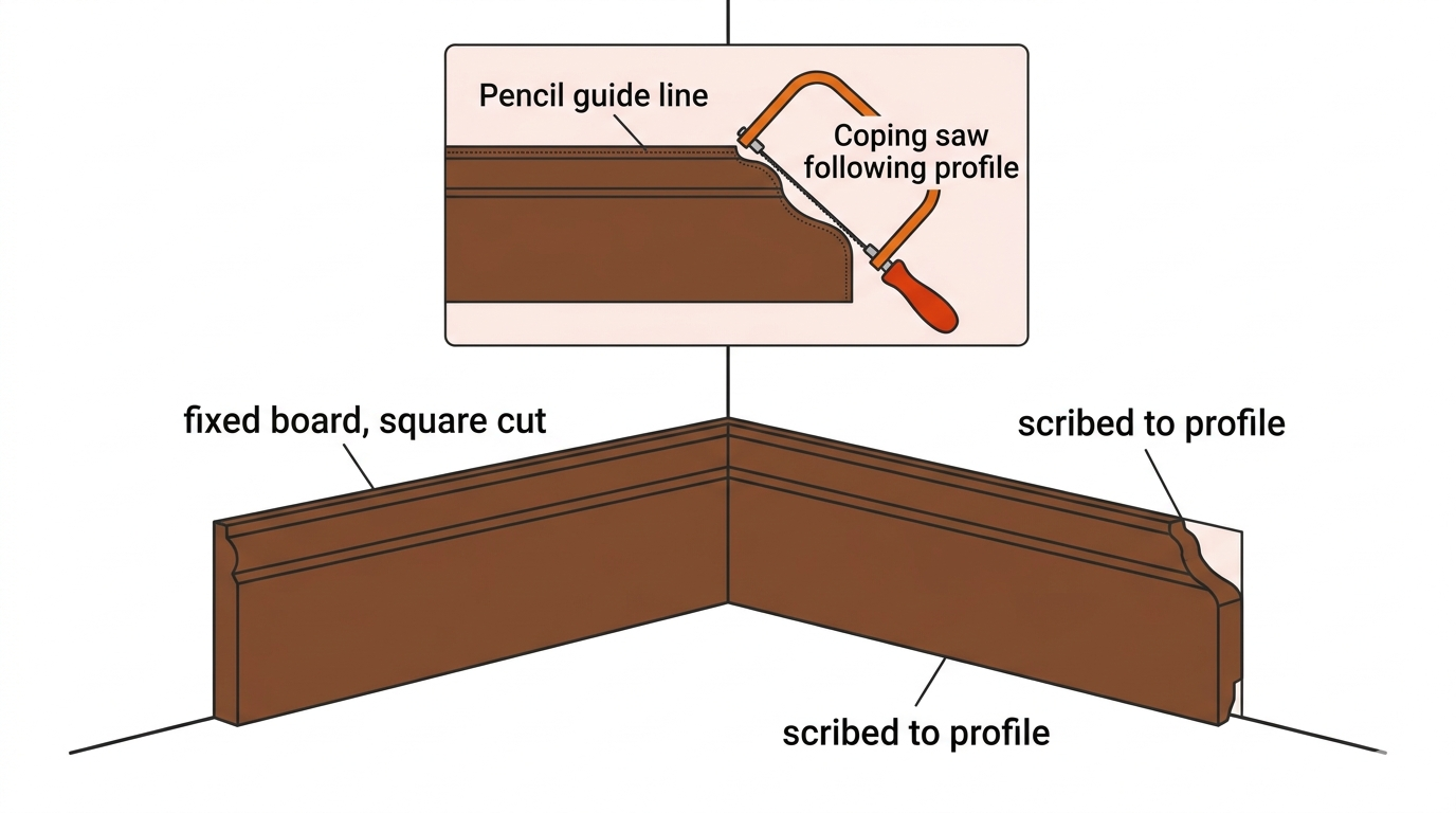 Cut Skirting Board in Situ
