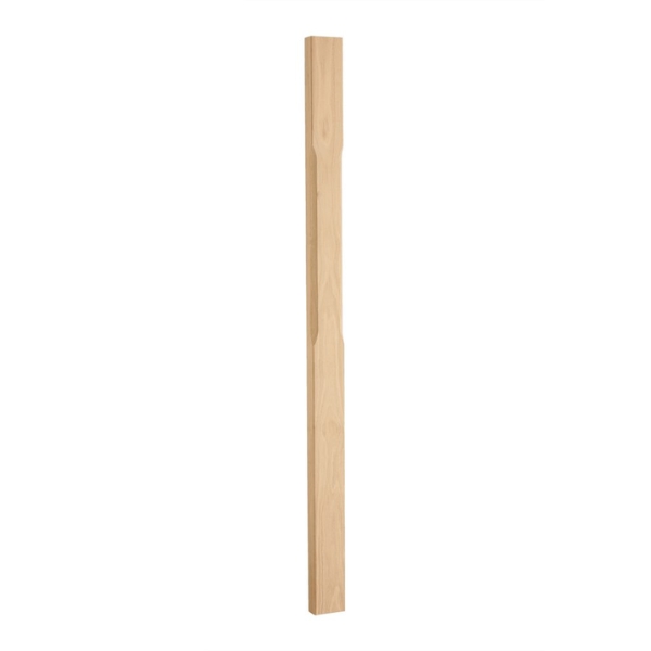 Solid Oak 90mm Staircase Half Newel Post - Stop Chamfer