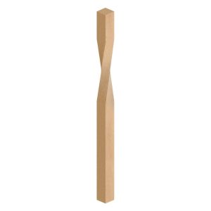 Solid Oak 90mm Staircase Newel Post - Twist